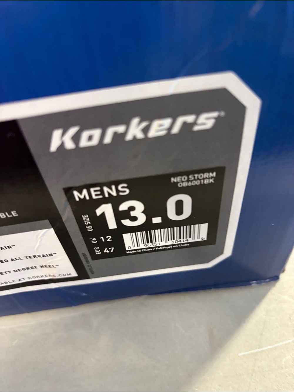 Korkers neo storm Black tall rubber boots Sz 13 new - Picture 2 of 2